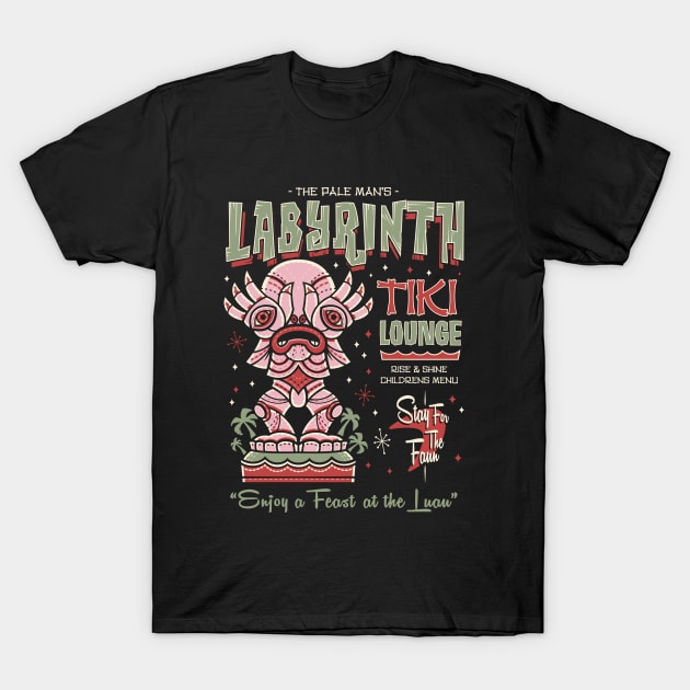 Labyrinth Tiki Lounge - Creepy Cute Hawaii Vacation Horror T-Shirt by Nemons